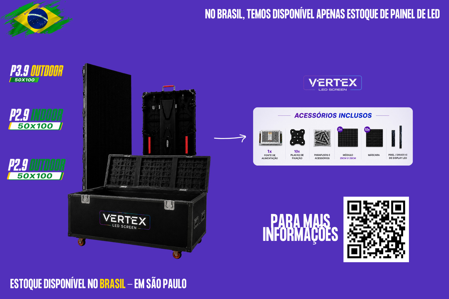PAINEL DE LED VERTEX BRASIL