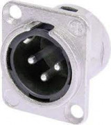 CONECTOR NEUTRIK NC3MD-1 XLR PAINEL MACHO